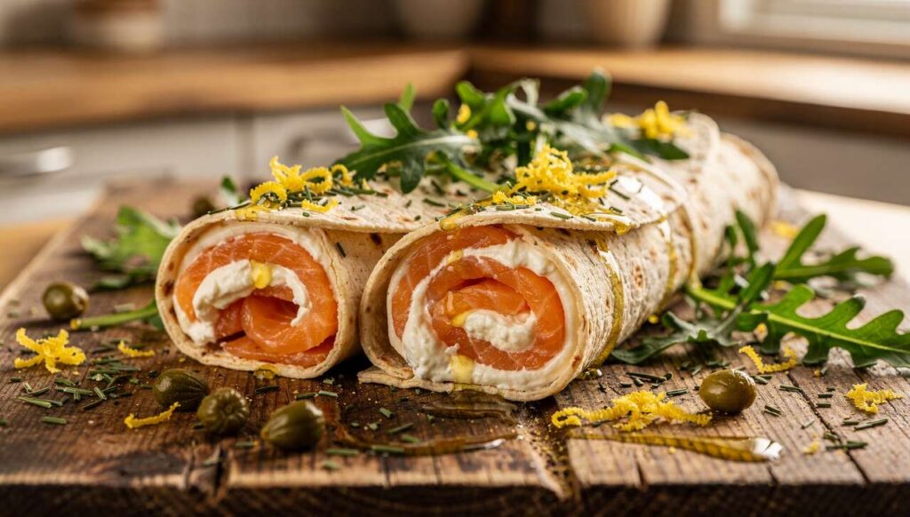 Wrap au Saumon Fumé, fromage et Citron : recette Gourmande