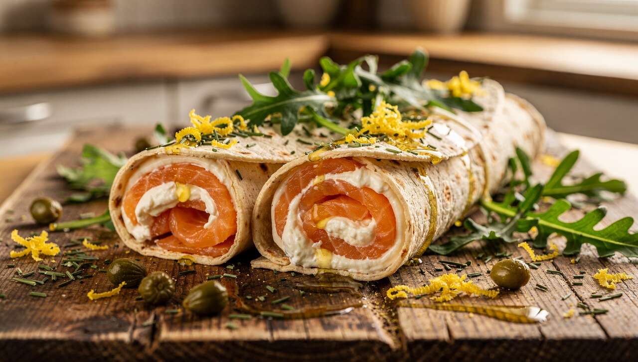 Wrap au Saumon Fumé, fromage et Citron : recette Gourmande