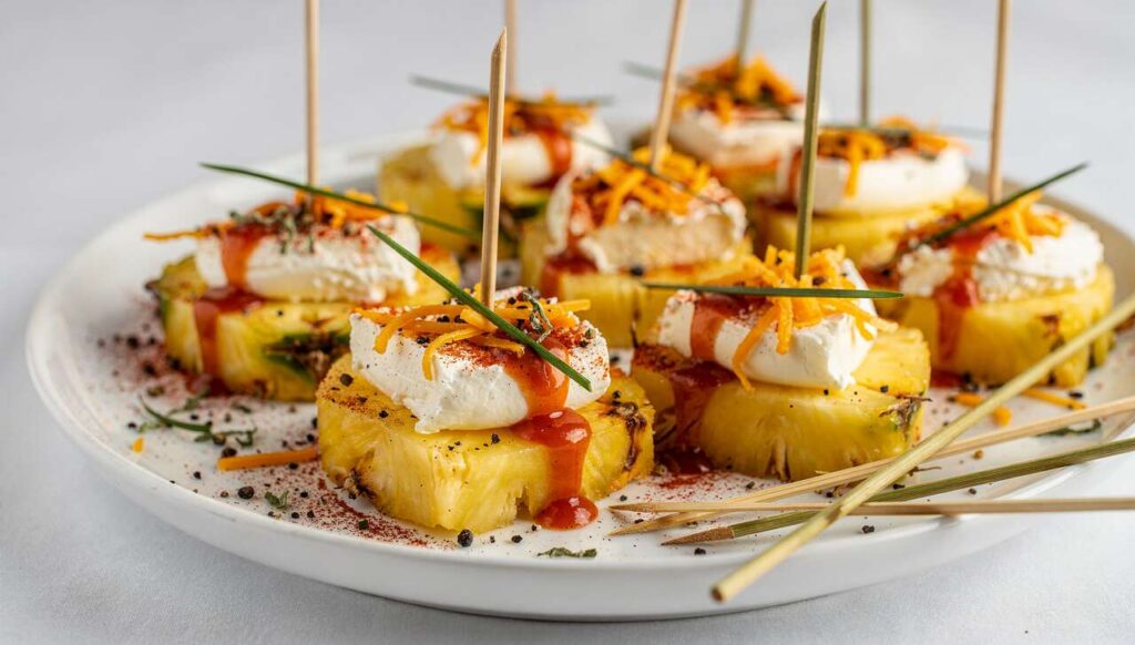 Recette : bouchée d'ananas au fromage