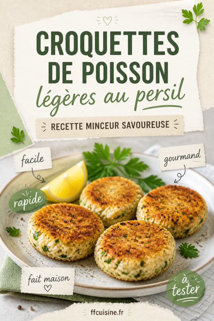 pinterest — croquettes de poisson légères au persil : recette minceur savoureuse