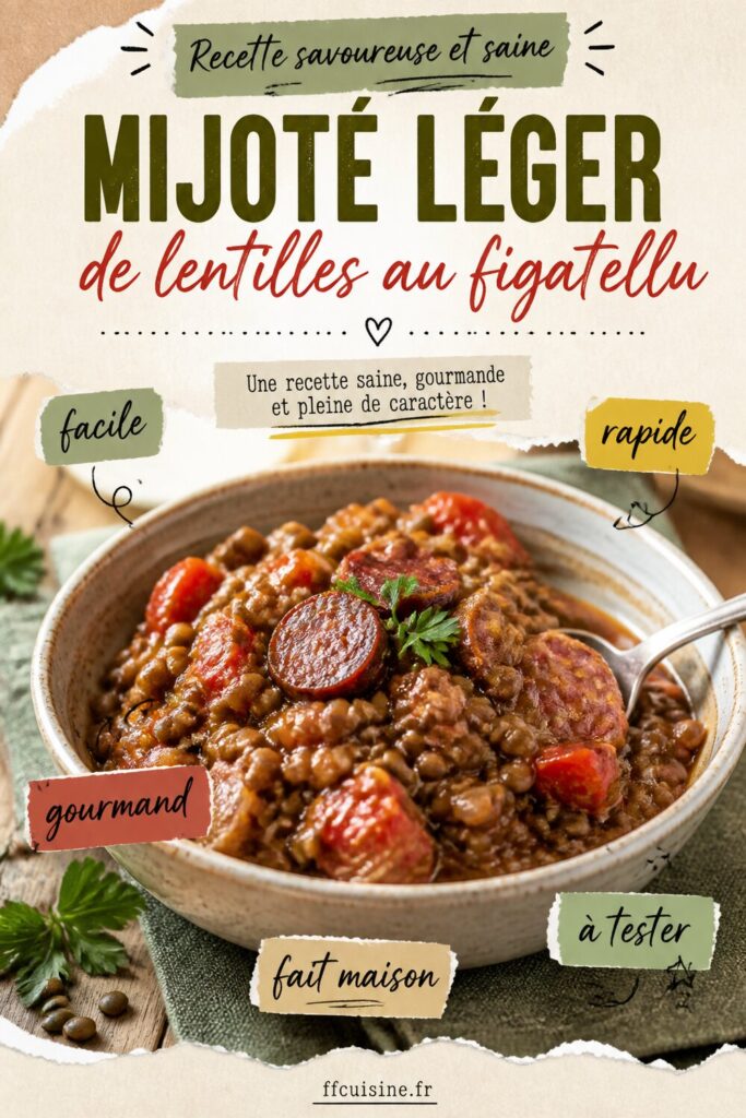 pinterest — mijoté léger de lentilles au figatellu – recette savoureuse et saine
