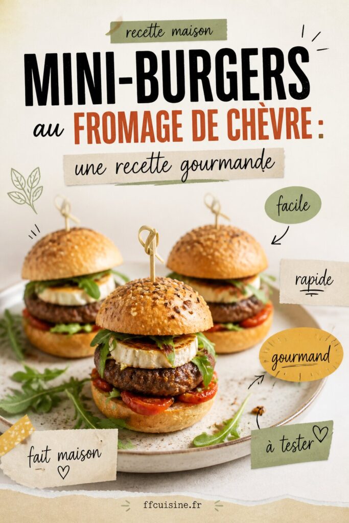 pinterest — mini burgers au fromage de chèvre : une recette gourmande