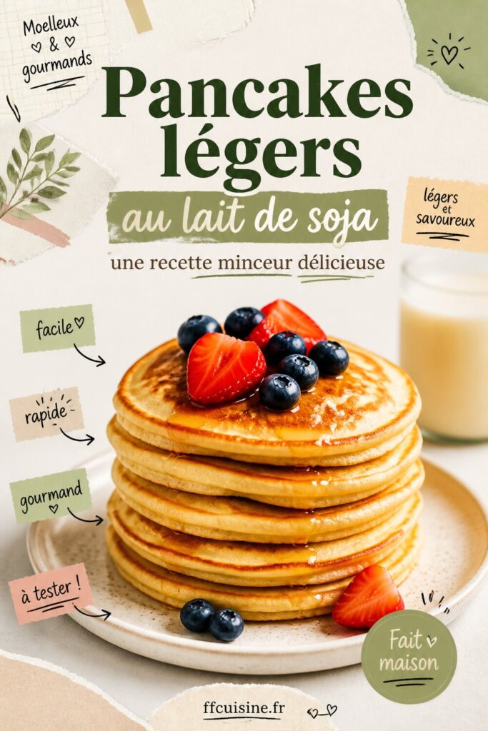pinterest — pancakes légers au lait de soja : une recette minceur délicieuse