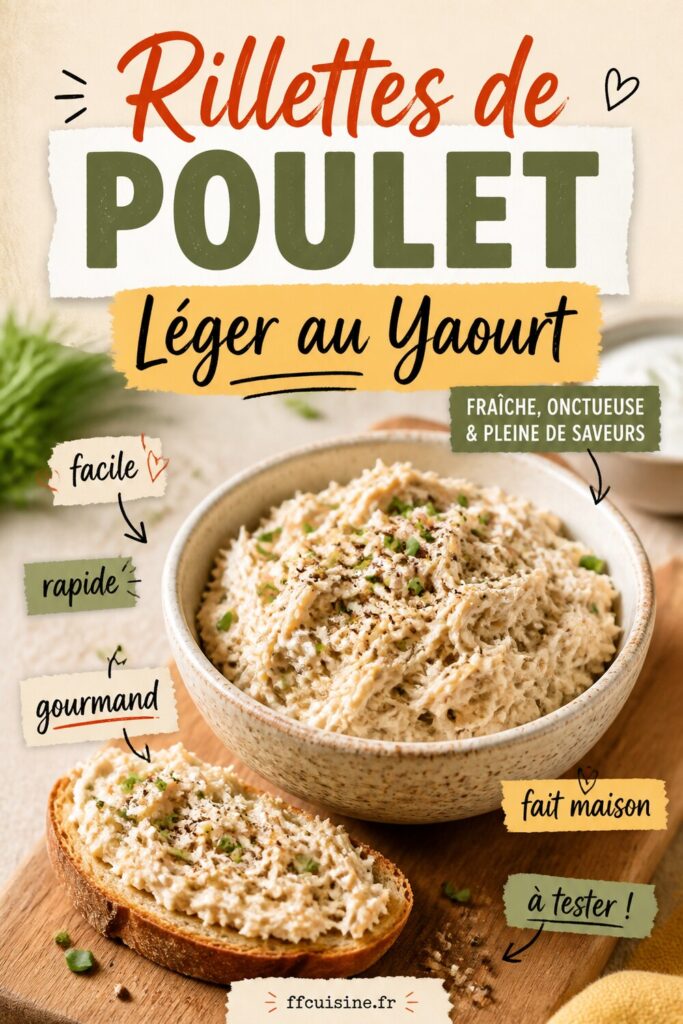 pinterest — rillettes de poulet léger au yaourt