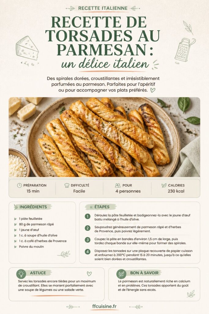 pinterest — recette de torsades au parmesan : un délice italien