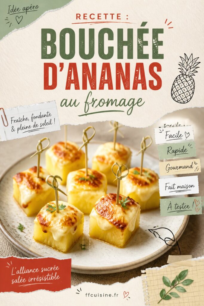 pinterest — recette : bouchée d'ananas au fromage