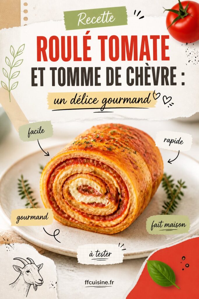 pinterest — recette roulé tomate et tomme de chèvre : un délice gourmand
