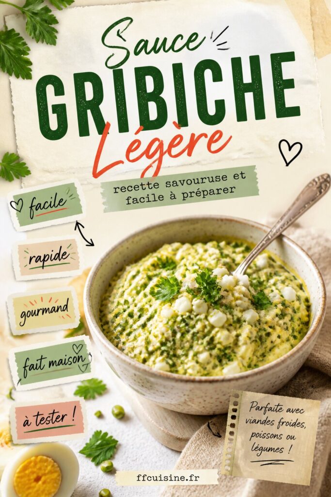 pinterest — sauce gribiche légère : recette savoureuse et facile à préparer