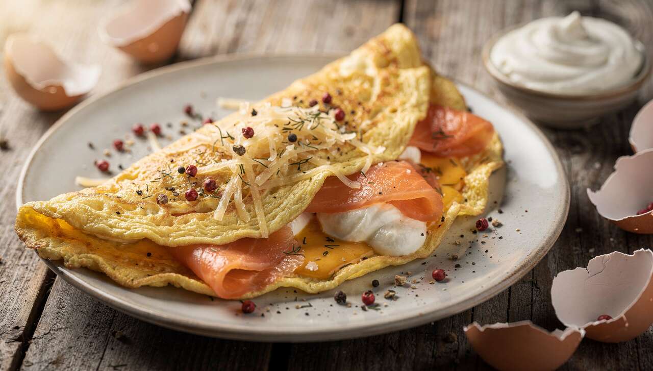Omelette au saumon et fromage : une recette savoureuse