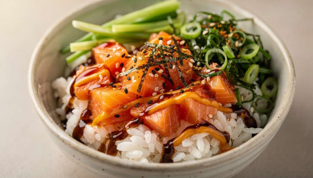 Poke Bowl au Saumon et Fromage Frais : recette Savoureuse