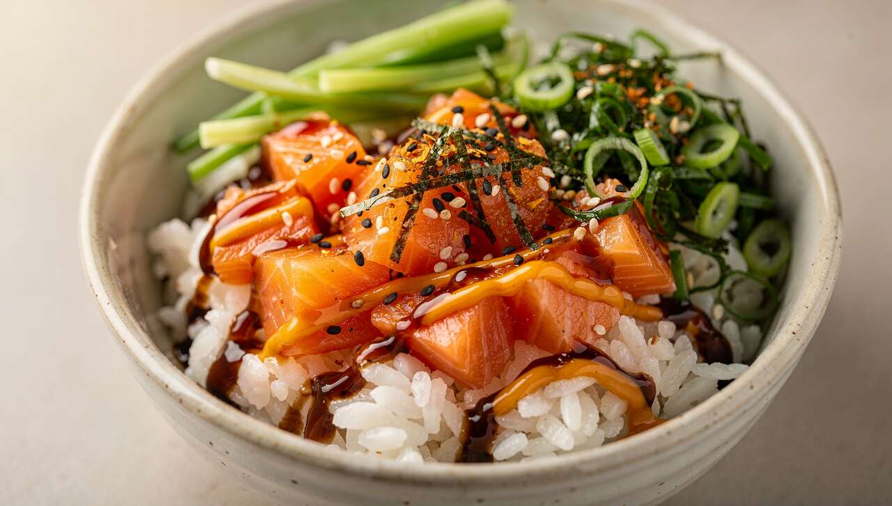 Poke Bowl au Saumon et Fromage Frais : recette Savoureuse
