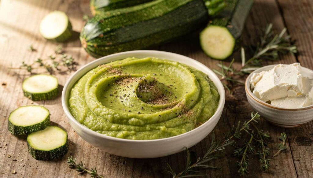 Purée de courgettes au fromage frais : recette facile et savoureuse