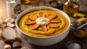 Velouté de patates douces et carottes au fromage : recette savoureuse