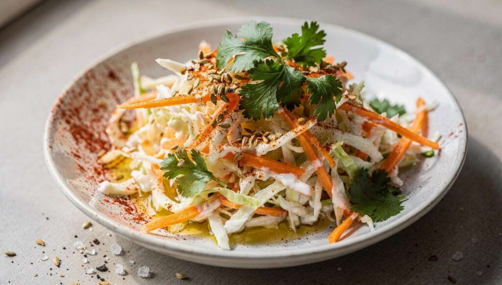 Salade Coleslaw Légère à la Coriandre : recette Savoureuse