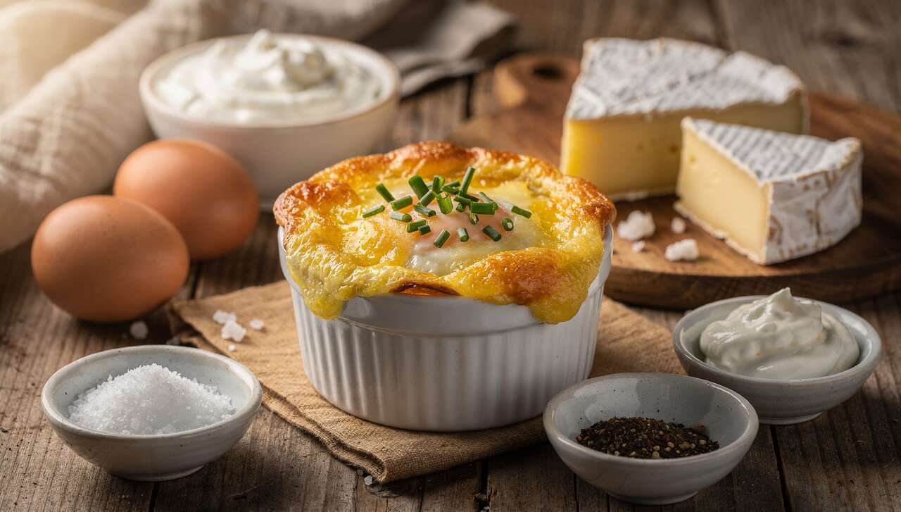Recette d'œuf cocotte au camembert
