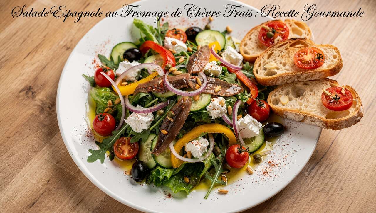 Salade Espagnole au Fromage de Chèvre Frais : recette Gourmande