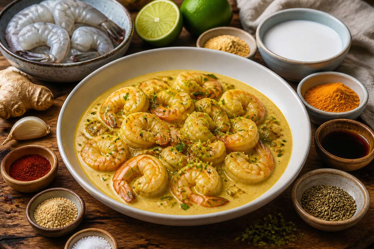 Crevettes poêlées : recette sauce légère coco, gingembre et citron vert