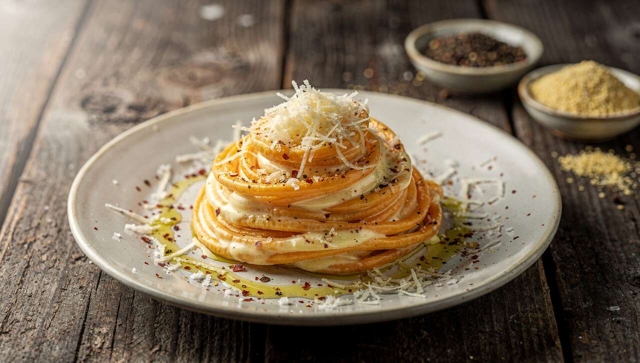 Nouilles de patates douces au fromage italien : recette gourmande