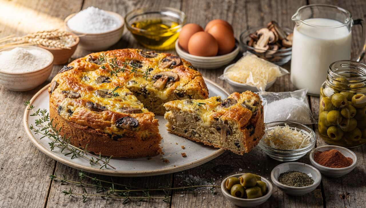 Recette de Cake aux Champignons et Fromage