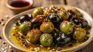 Olives marinées maison au piment : recette facile, légère et pleine de saveurs