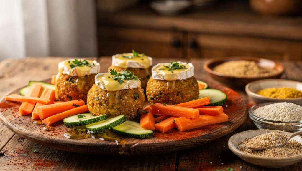 Croquettes de quinoa : recette aux légumes et camembert
