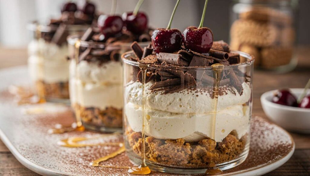 Forêt Noire Légère en Verrine : recette Rapide