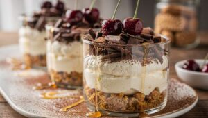 Forêt Noire Légère en Verrine : recette Rapide