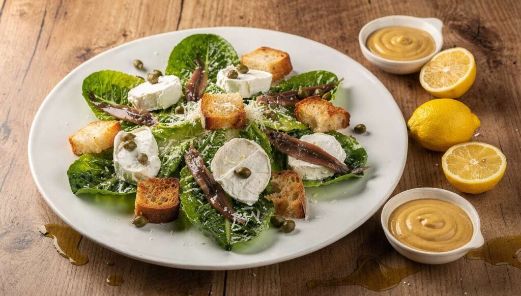 Salade César revisitée au fromage frais