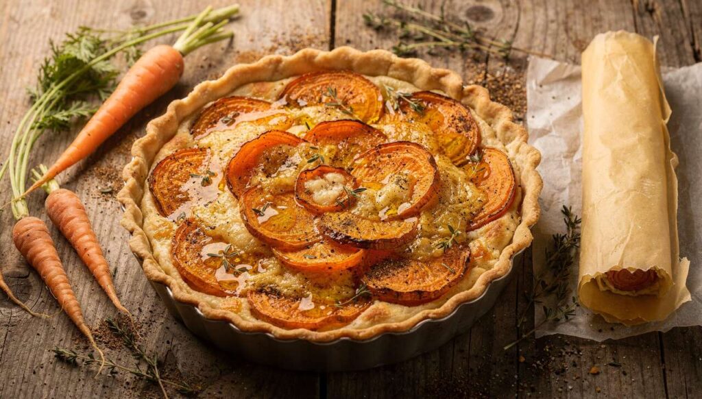 Recette de tarte rustique aux carottes : facile et délicieuse