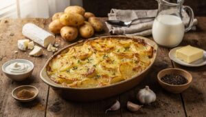 Gratin de Pommes de Terre au Fromage de Chèvre Frais