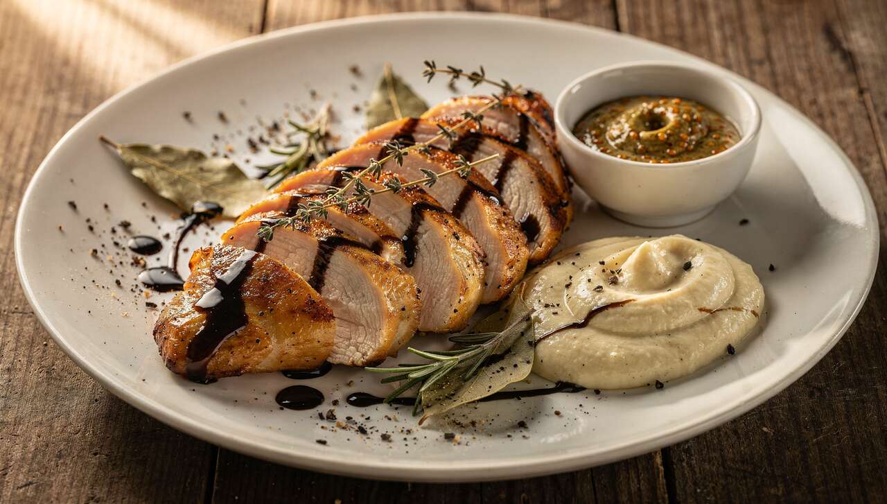 Poulet mariné au vin rouge : recette légère et savoureuse
