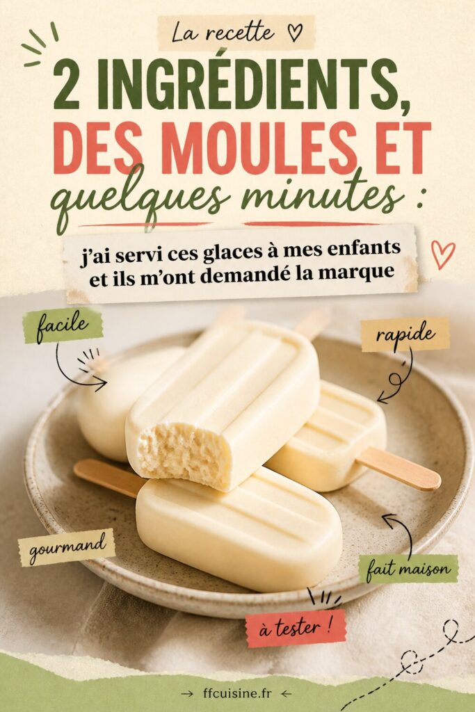 pinterest — 2 ingrédients, des moules et quelques minutes : j'ai servi ces glaces à mes enfants et ils m'ont demandé la marque