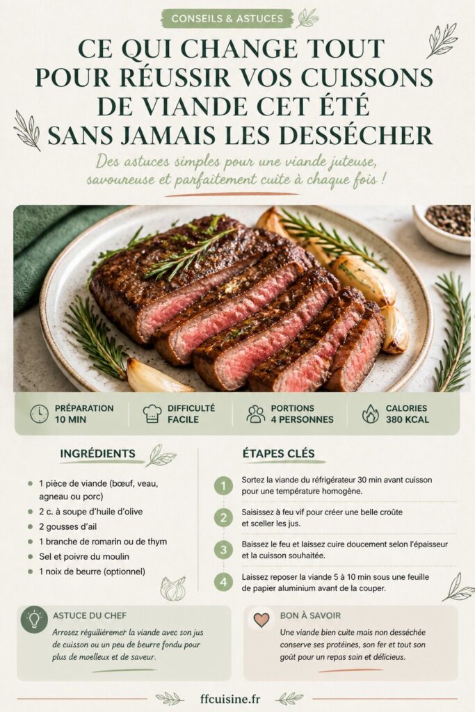 pinterest — ce qui change tout pour réussir vos cuissons de viande cet été sans jamais les dessécher