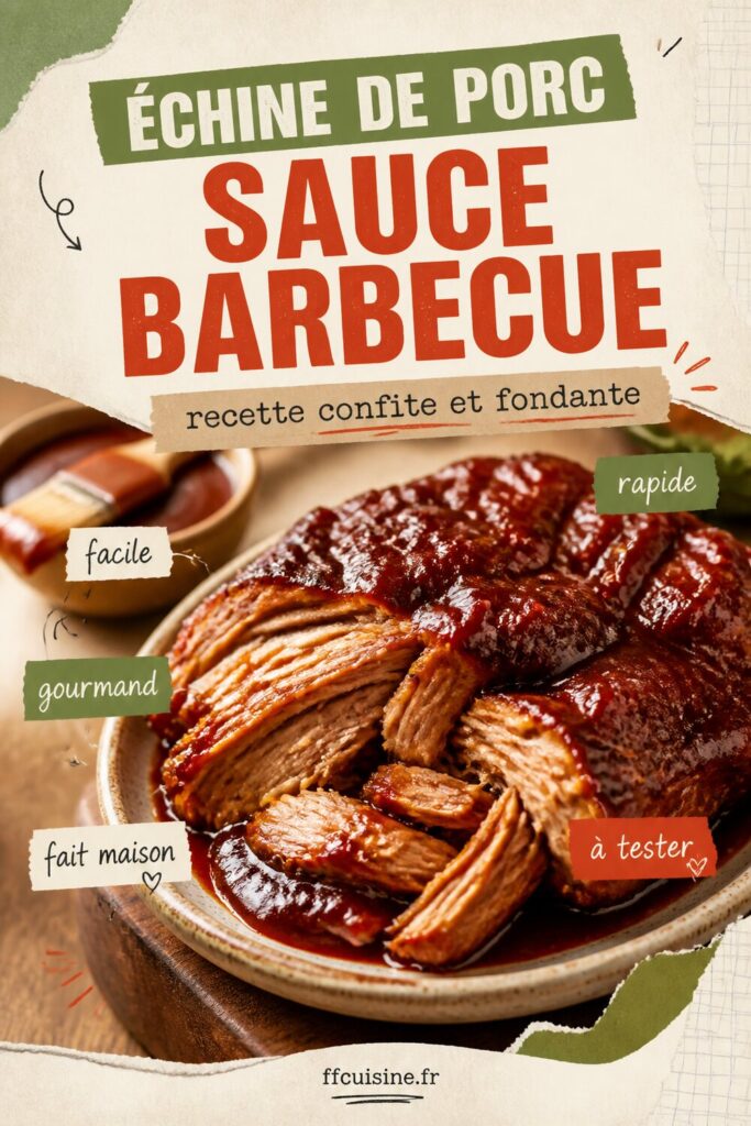 pinterest — Échine de porc sauce barbecue : recette confite et fondante