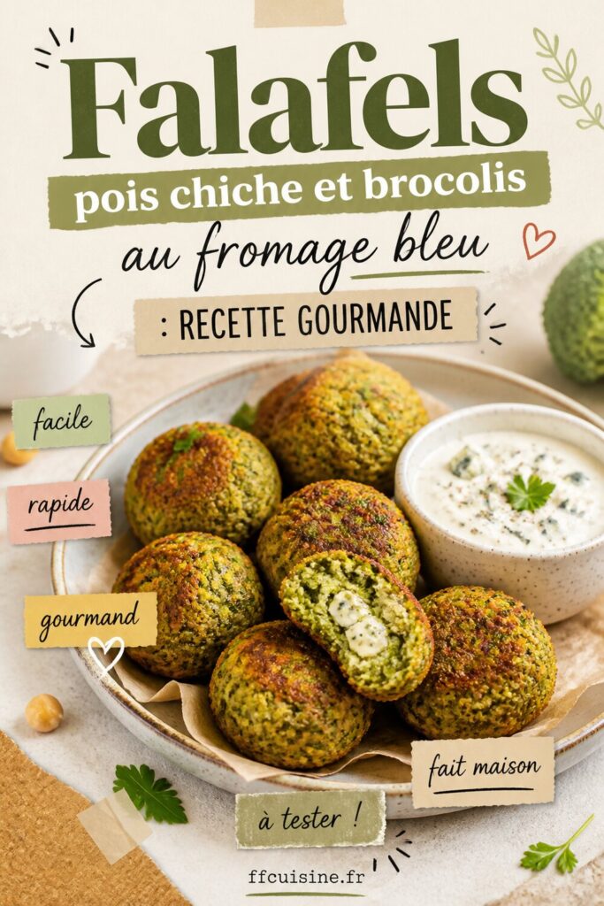 pinterest — falafels pois chiche et brocolis au fromage bleu : recette gourmande