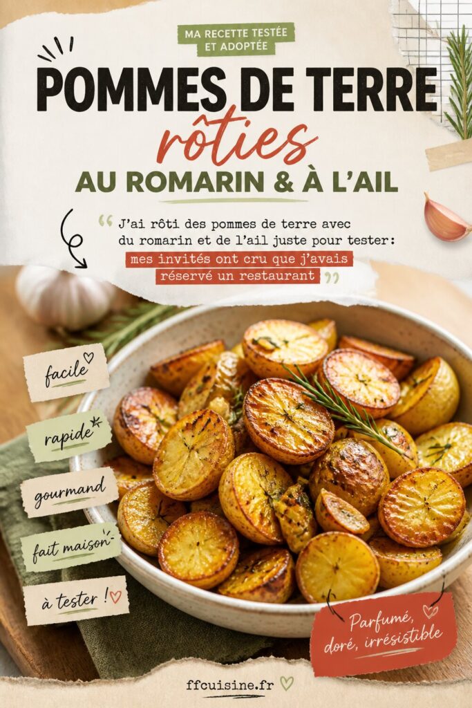 pinterest — j'ai rôti des pommes de terre avec du romarin et de l'ail juste pour tester : mes invités ont cru que j'avais réservé un restaurant