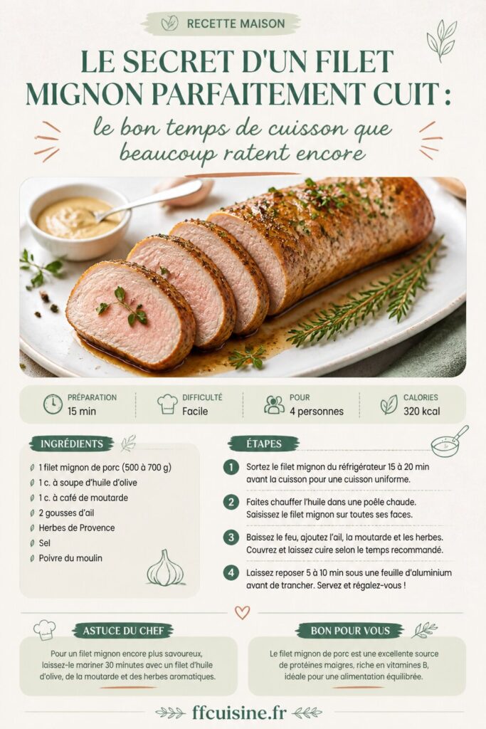 pinterest — le secret d'un filet mignon parfaitement cuit : le bon temps de cuisson que beaucoup ratent encore
