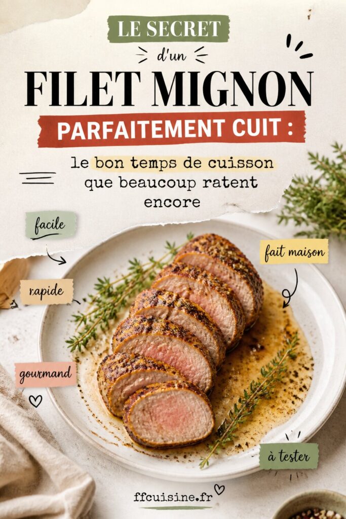 pinterest — le secret d'un filet mignon parfaitement cuit : le bon temps de cuisson que beaucoup ratent encore