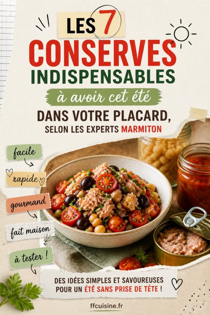 pinterest — les 7 conserves indispensables à avoir cet été dans votre placard, selon les experts marmiton