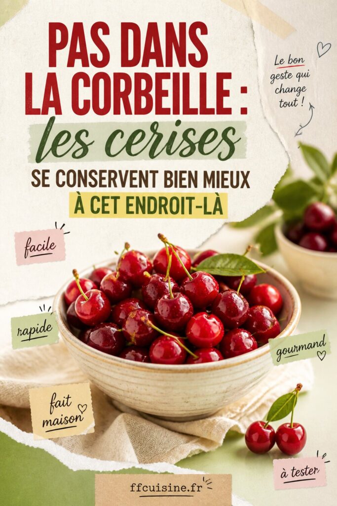 pinterest — pas dans la corbeille : les cerises se conservent bien mieux à cet endroit là