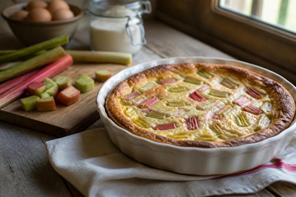 Pour réussir un clafoutis à la rhubarbe, voici l’astuce du Chef Cyril Lignac