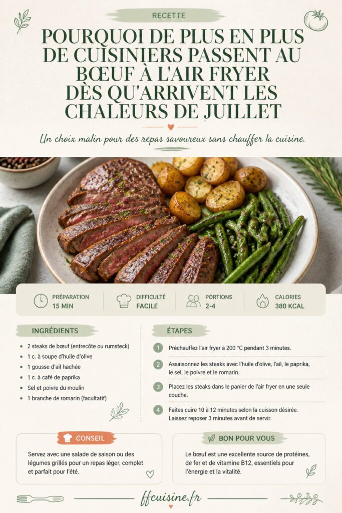 pinterest — pourquoi de plus en plus de cuisiniers passent au bœuf à l'air fryer dès qu'arrivent les chaleurs de juillet