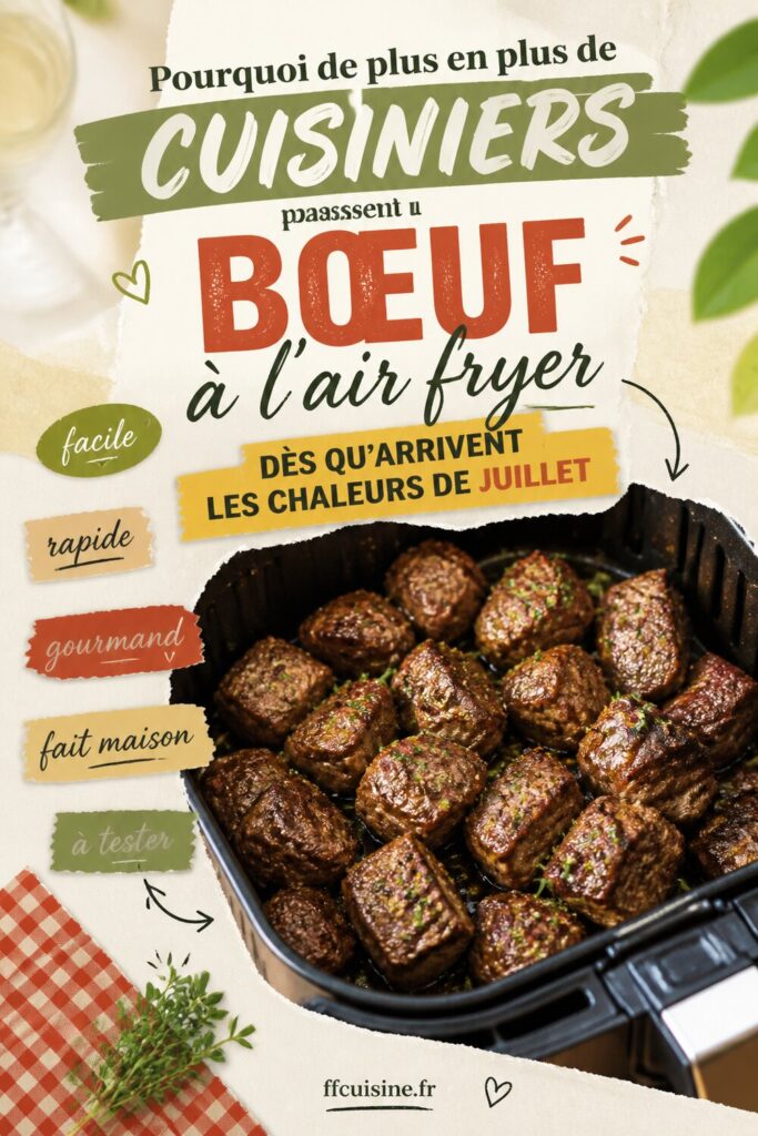 pinterest — pourquoi de plus en plus de cuisiniers passent au bœuf à l'air fryer dès qu'arrivent les chaleurs de juillet