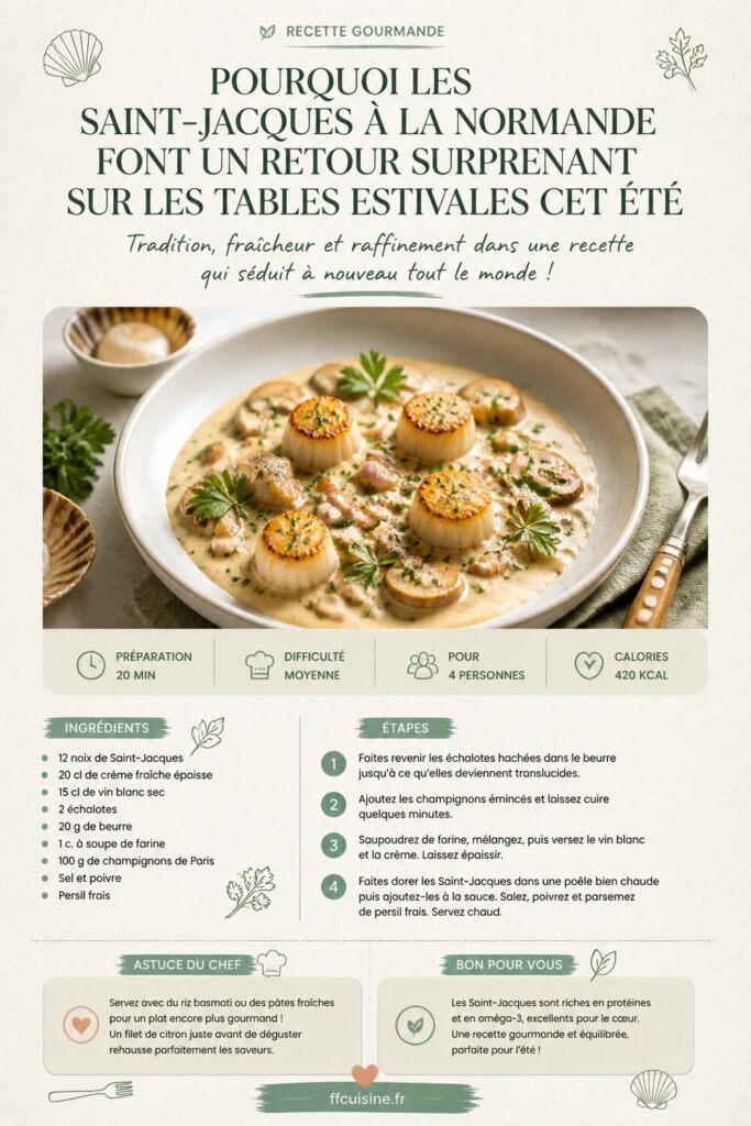 pinterest — pourquoi les saint jacques à la normande font un retour surprenant sur les tables estivales cet été