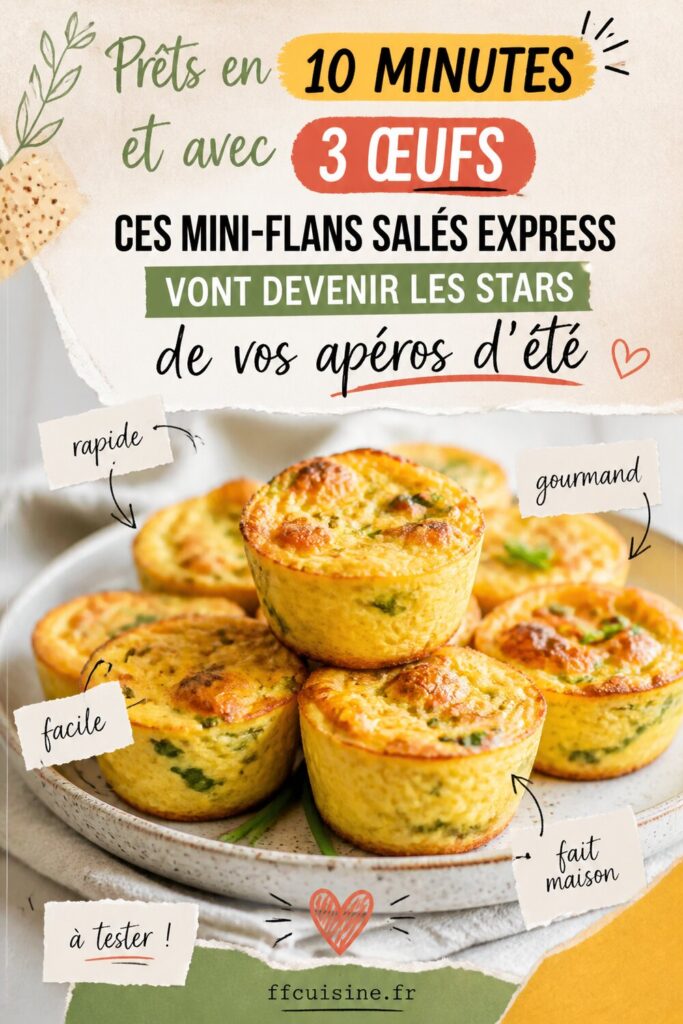 pinterest — prêts en 10 minutes et avec 3 œufs : ces mini flans salés express vont devenir les stars de vos apéros d'été