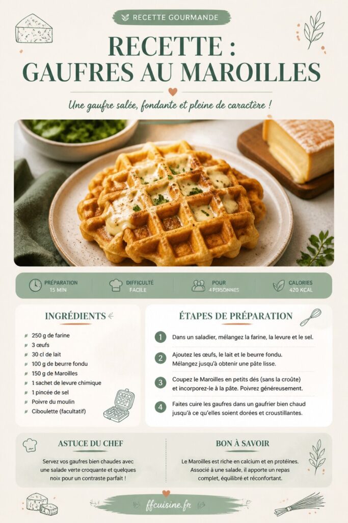 pinterest — recette : gaufres au maroilles