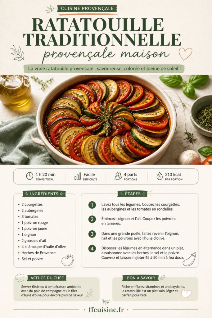 pinterest — recette ratatouille traditionnelle provençale maison