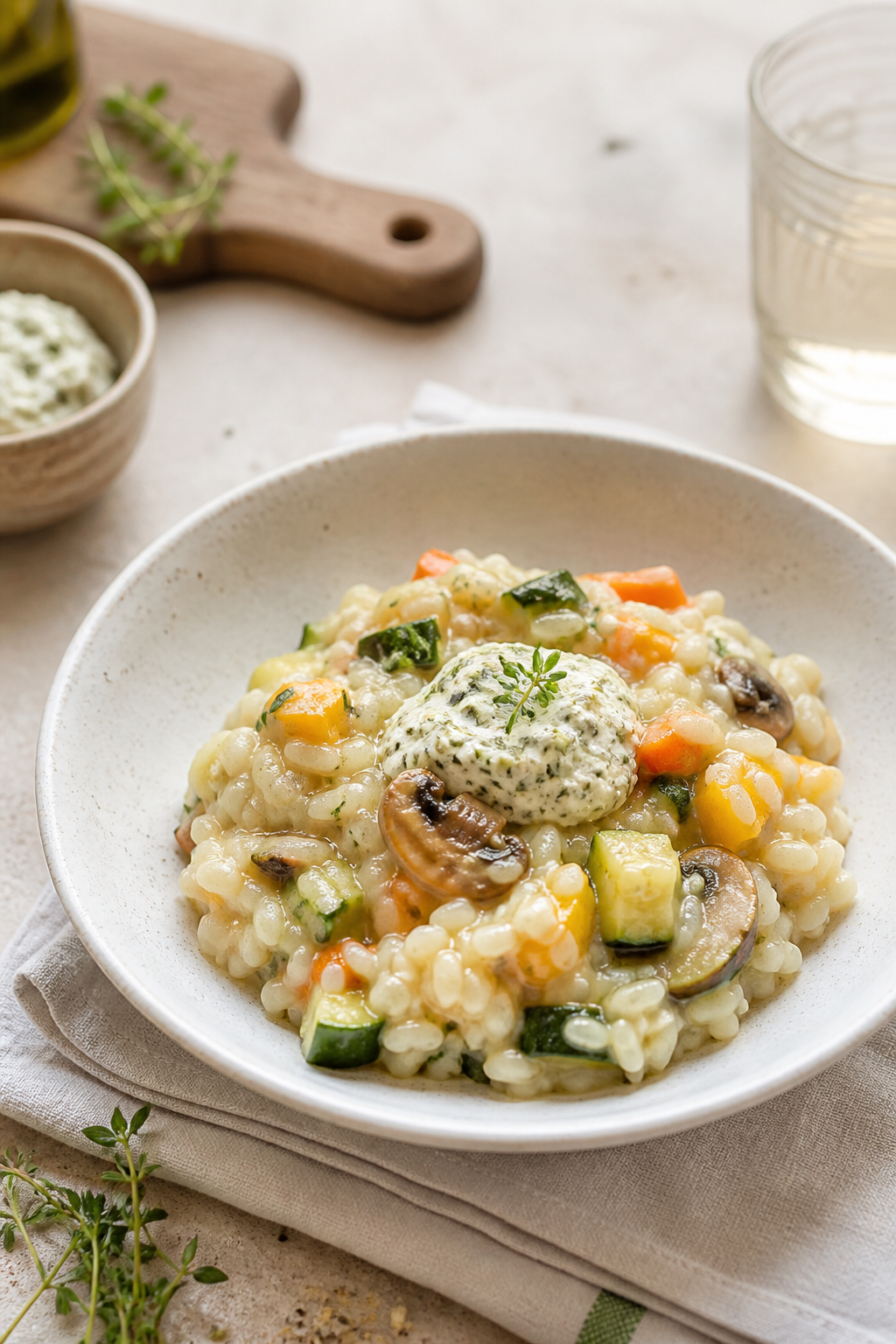 Risotto aux Légumes et Tartinade Végétale Herbes de Provence