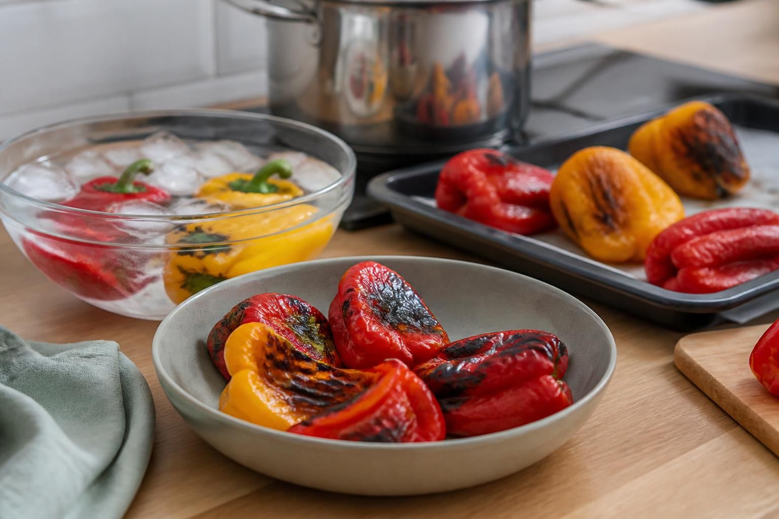 Comment enlever la peau des poivrons : 5 méthodes faciles