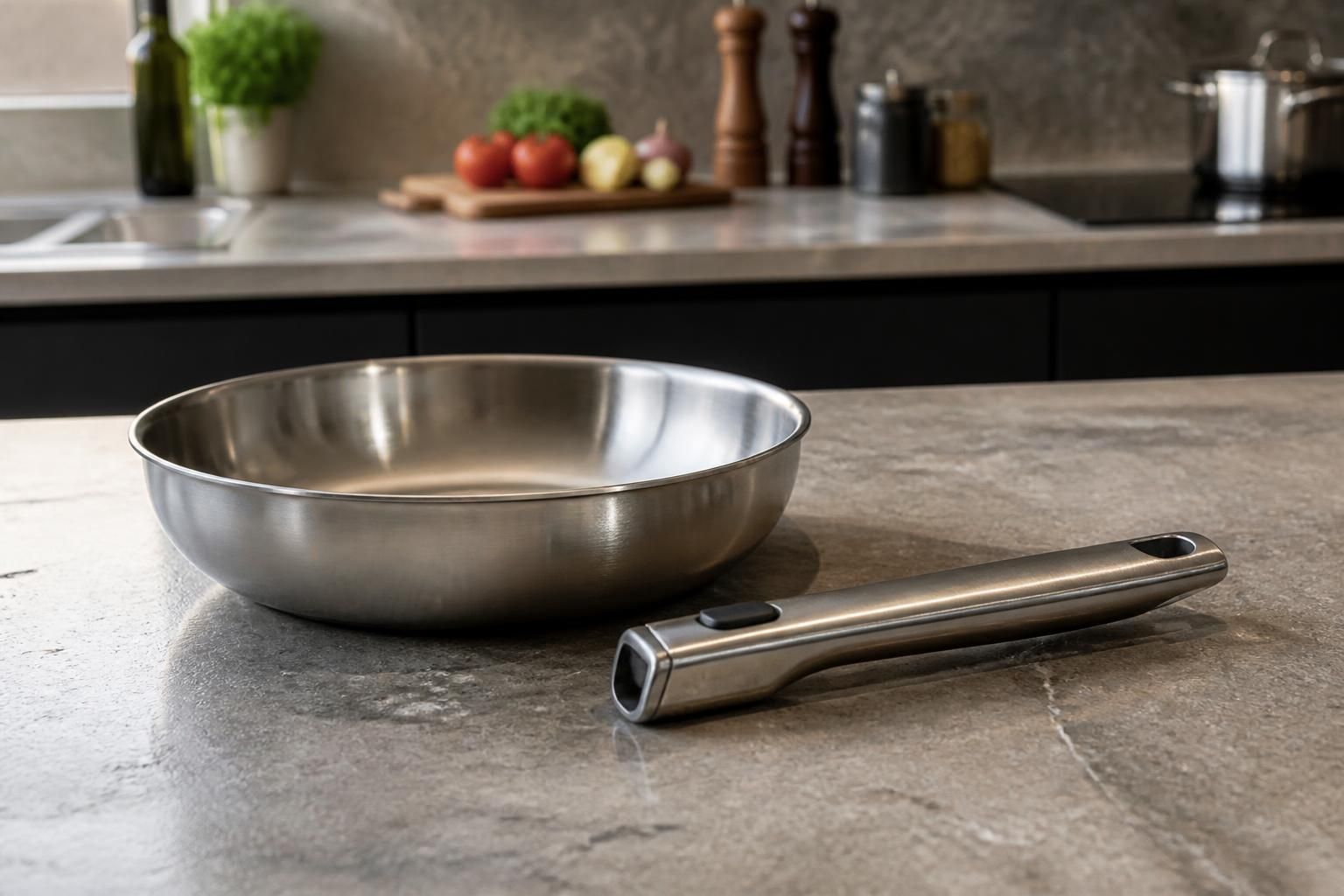 Poêle inox à manche amovible : guide d'achat 2026